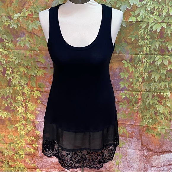 LOGO by Lori Goldstein Lace Trimmed Tunic